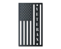 Metal Veteran USA Flag | Indoor Outdoor | Up to 36" |
