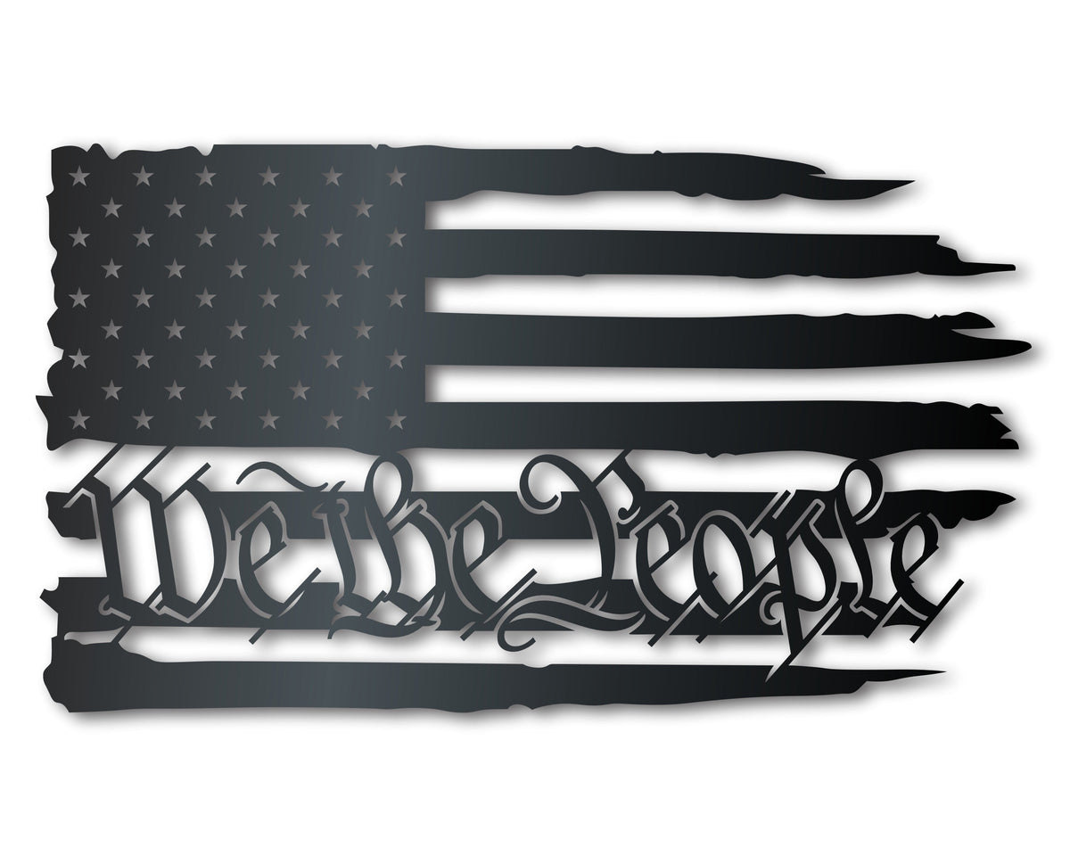 We the People metal flag - Indoor/Outdoor - up to 36"