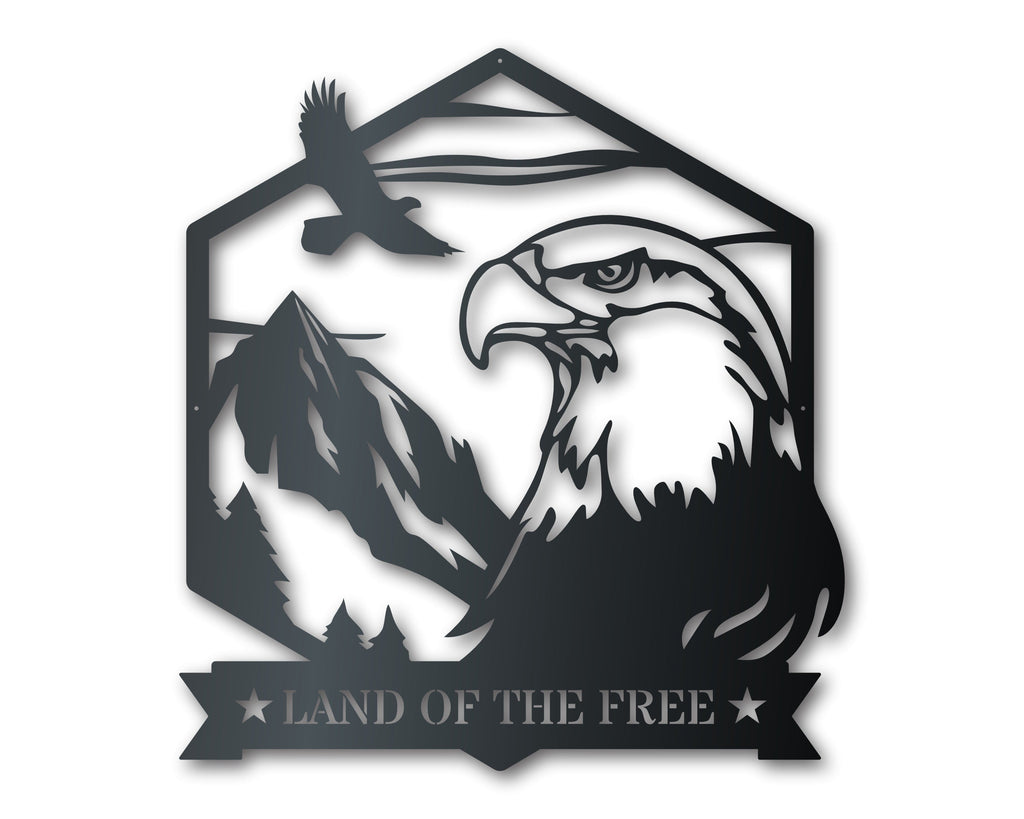 Bald Eagle Metal Sign - Indoor/Outdoor - Up to 46"