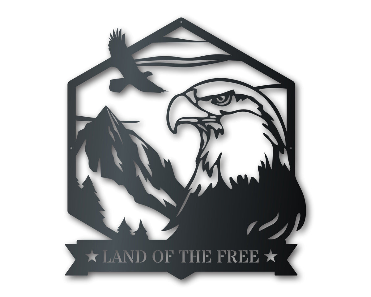 Bald Eagle Metal Sign - Indoor/Outdoor - Up to 46"