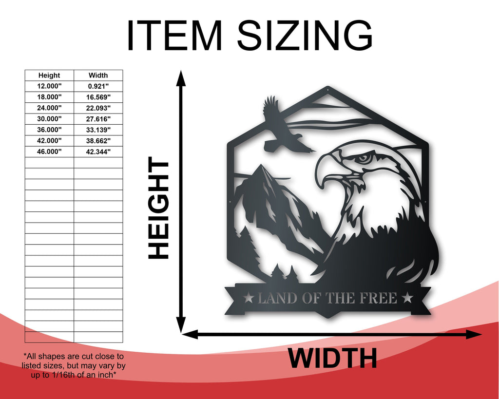 Bald Eagle Metal Sign - Indoor/Outdoor - Up to 46"