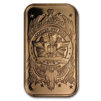 1 oz Copper Bar - Saint Gaudens