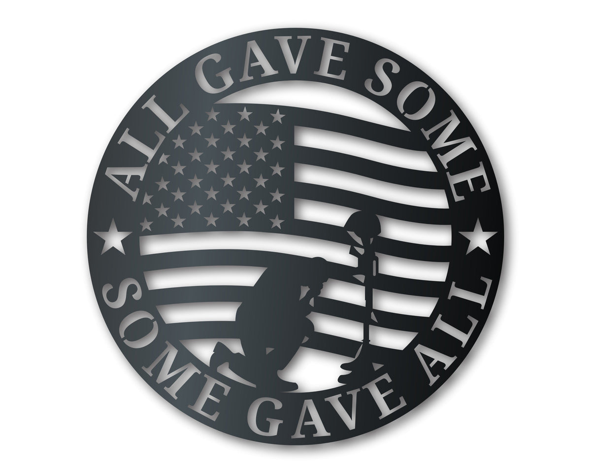 Veteran's Sacrifice Metal Wall Art - Indoor/Outdoor - Up to 36"
